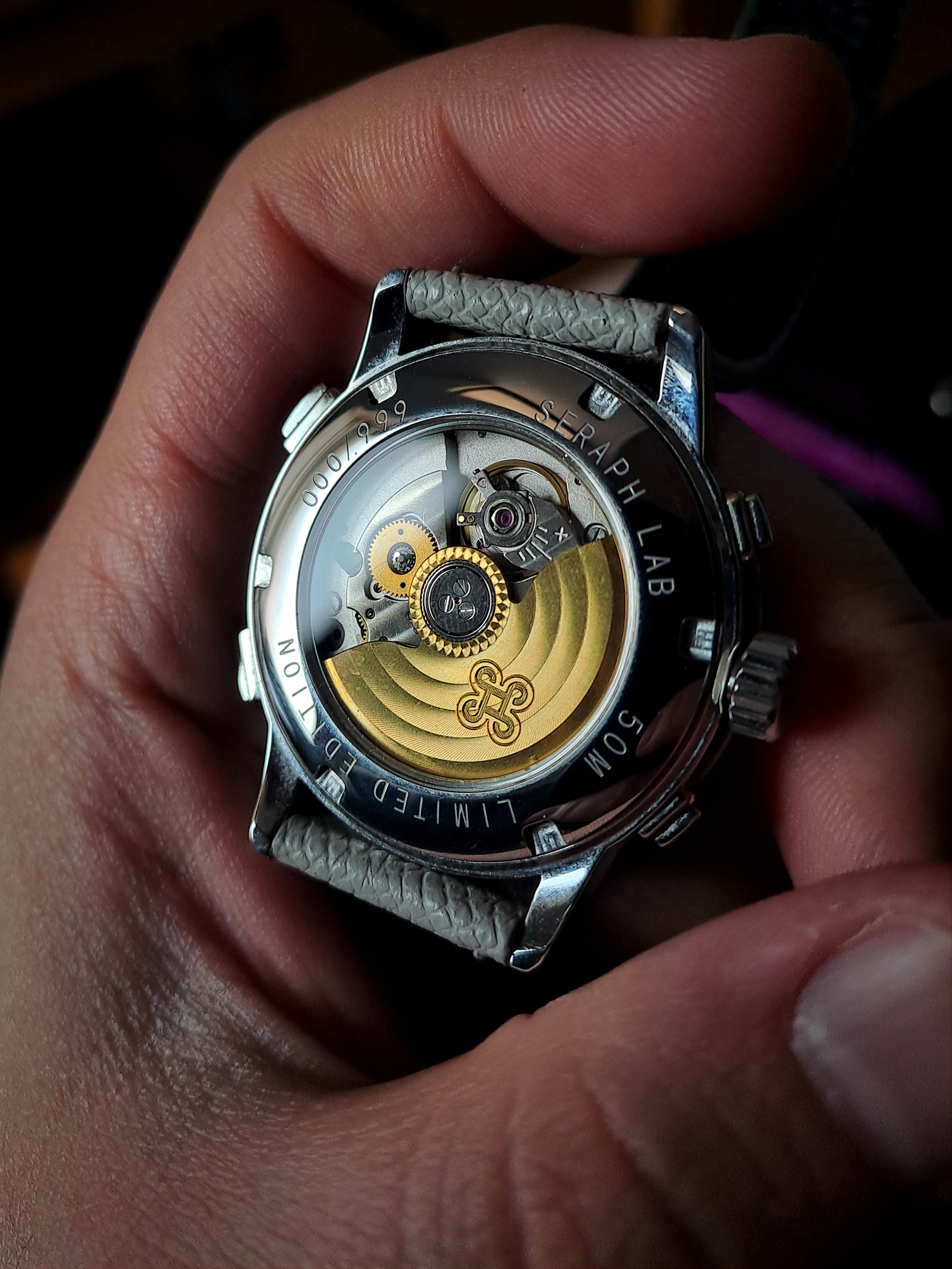 Blue-Black Triple Date Moonphase