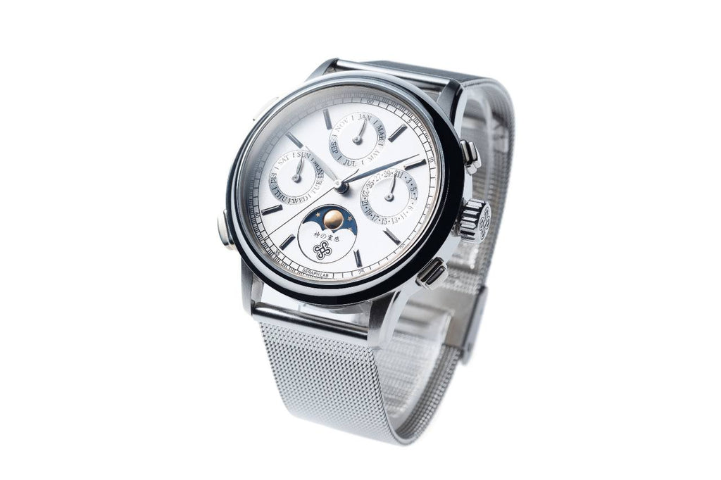 White Triple Date Moonphase