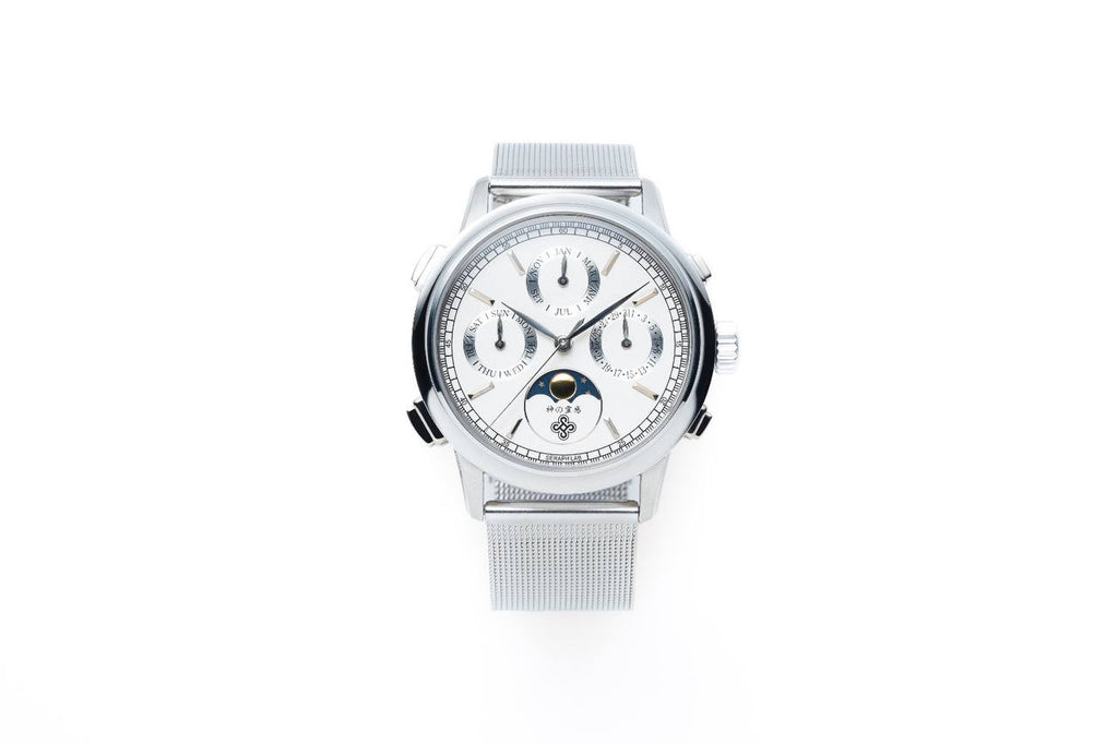 White Triple Date Moonphase