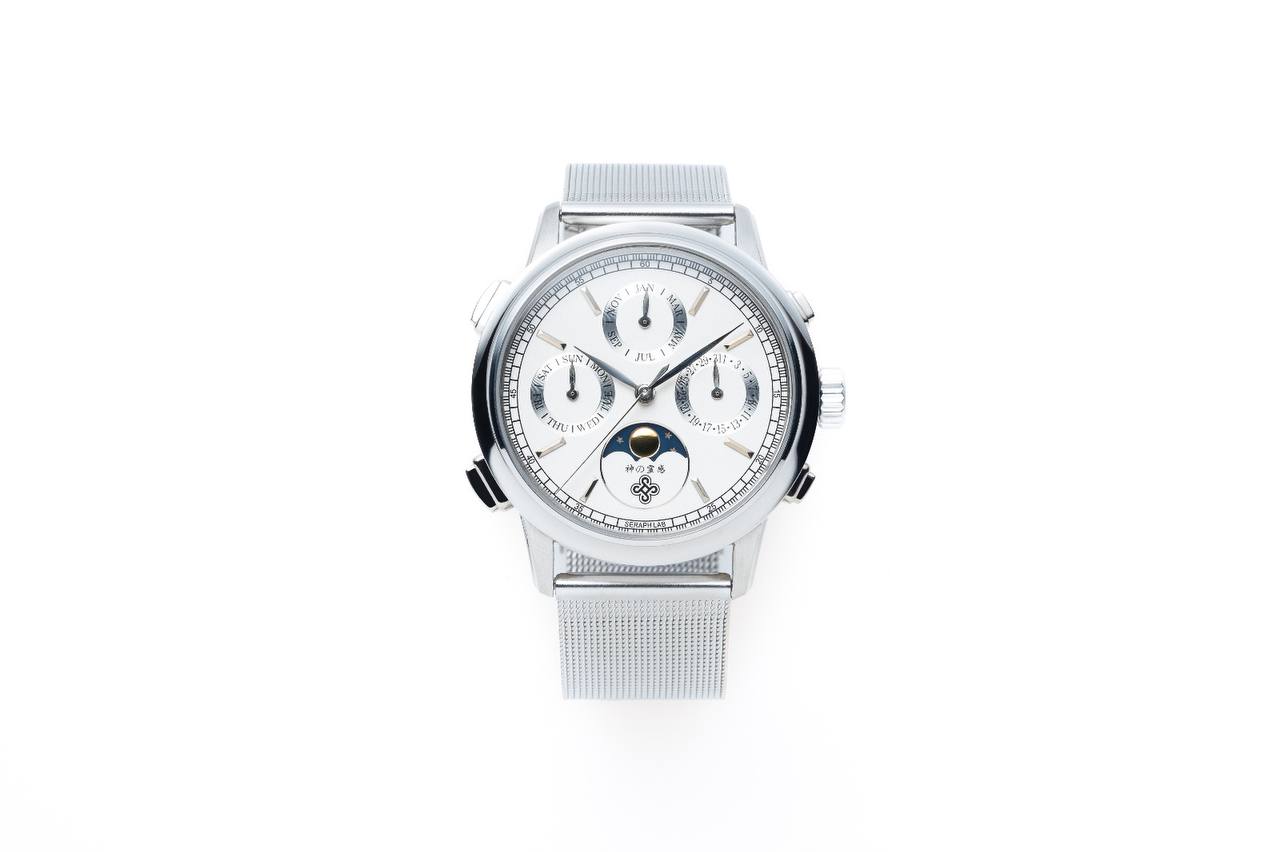 White Triple Date Moonphase