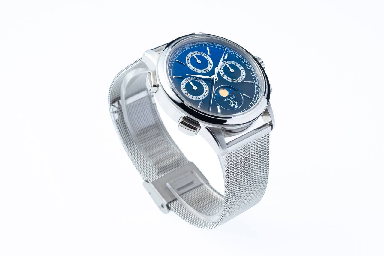 Blue-Black Triple Date Moonphase