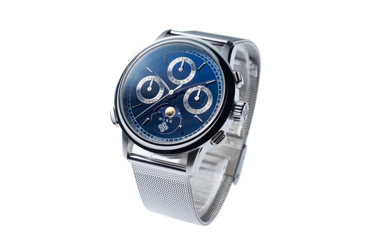Blue-Black Triple Date Moonphase